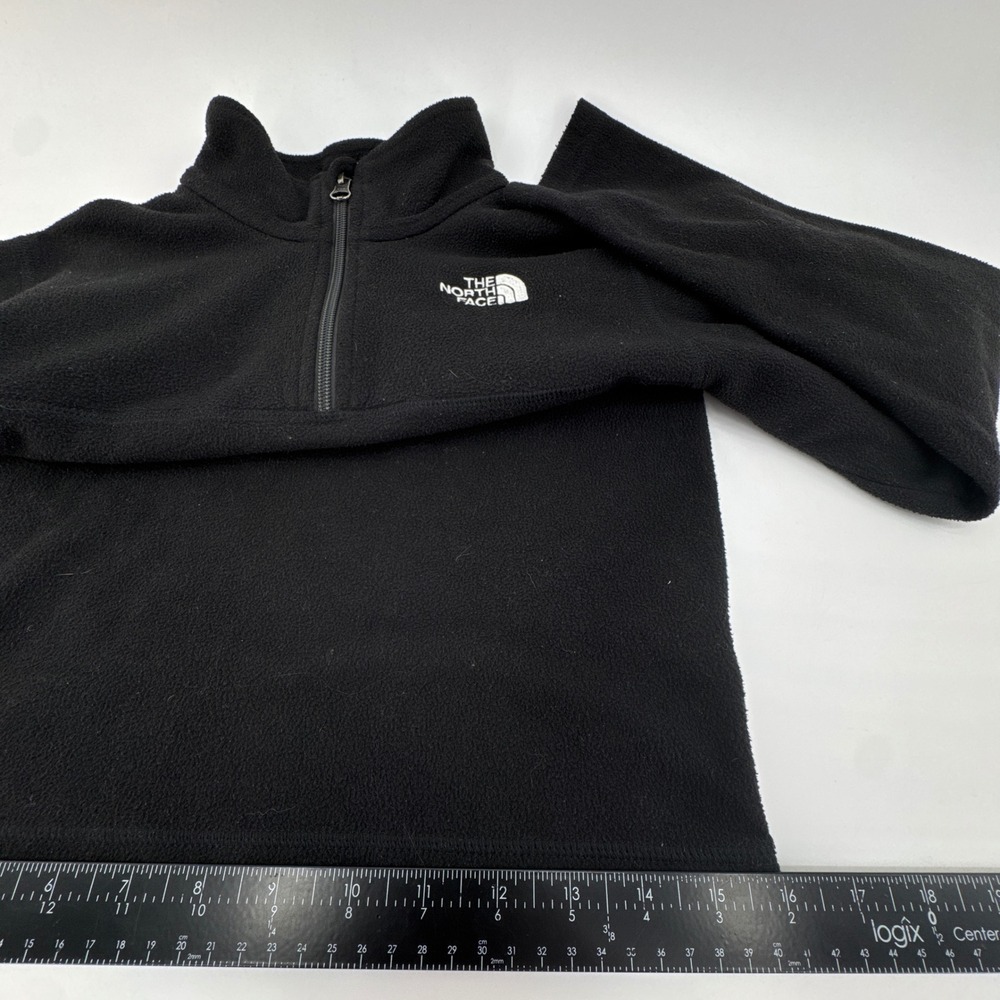 The North Face Glacier Fleece Sweater Boys Medium 10/12 Black Mock Neck 1/4 Zip - Picture 5 of 15